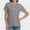 Gray, variant on Womens Tops Short Sleeve T-Shirts Fitted Crewneck Tee