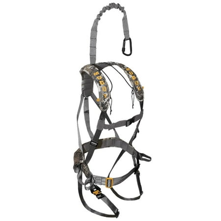 Muddy Hunting Tree Stand Safety Systems Lightweight Padded Nylon Whitetail Deer Quick-Release Ambush Optifade Elevated II Harness C30
