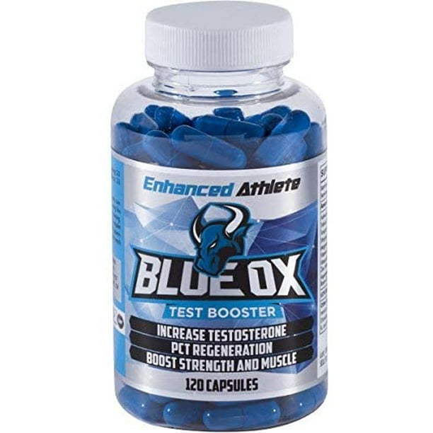 Blue Ox Athlete Enhanced Natural Testosterone Enhancer Men S Natural Trial Booster Supplement Strength Enhancer Mood Support Pills 120 Capsules Walmart Com Walmart Com