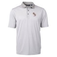thumbnail image 2 of Men's Cutter & Buck  Gray Florida State Seminoles Alumni Logo Virtue Eco Pique Micro Stripe Recycled Polo, 2 of 3