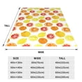 thumbnail image 3 of Pofeuu Lemon Orange Print Ultra-Soft Micro Fleece Blanket,for Bed Or Sofa,All Season Throw Blankets Flannel Blanket-60"x50", 3 of 7