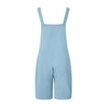 thumbnail image 5 of Gubotare Toddler Jumpsuit for Girls Girls Summer Jumpsuits Sleeveless Casual Romper Short Adjustable Spaghetti Straps Size 13-14T (Blue,13-14 Years), 5 of 6