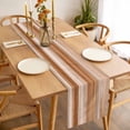 thumbnail image 4 of Brown Grey Table Runner Abstract Art Oil Painting Blue Ombre Tablerunners 14 x 72 Inch, Table Decorations Tabletop Scarf for Summer Gathering Holiday Farmhouse Kitchen Dining Decor, 4 of 8
