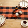thumbnail image 5 of Clearance Under $4 Orange & Black Plaid Table Runner – Farmhouse Fall Décor A, 5 of 9