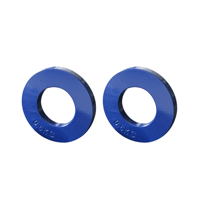 2X Poids Fractionnels Mini Plaques de Poids Fractionnels Plaques d'Entraînement de Force Disque Précis Accessoire Bleu 0.5Kg