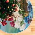 thumbnail image 3 of FMSHPON Flowers Birds Xmas Christmas Tree Skirt Stand Mat for Holiday Party Decoration Indoor Outdoor 36 inches, 3 of 6