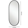 thumbnail image 4 of Americanflat Black Oval Mirror 20" x 40" - Aluminum Framed Wall Mirror for Bathroom, Living Room, Bedroom - Modern Rounded Frame - Vertical Mount, 4 of 10