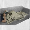thumbnail image 6 of Istanbul Soft Flannel Fleece Blanket, Vintage Turkey Istanbul Cityscape Landmark Constantinople Sketch Ottoman Art, Cozy Plush for Indoor and Outdoor Use, 50" x 70", Dark Taupe Beige, by Ambesonne, 6 of 6