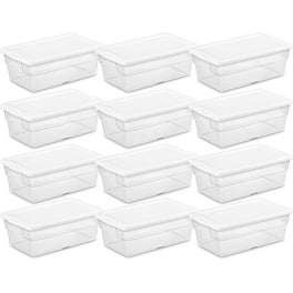 Sterilite 19618606 Small Clip Box, Clear Lid & Base w/Colored Latches,  6-Pack– Wholesale Home
