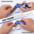 thumbnail image 4 of Cuchillo plegable/navaja multiusos WORKPRO 2 en 1 con 10 hojas, color azul, 4 of 8