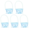 thumbnail image 1 of 5pcs Miniature Woven Baskets Handles Flower Containers Photography Props, 1 of 8