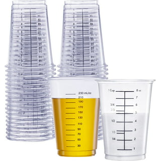 Disposable Measuring Cups for Resin - Pack of 20 8oz Clear Plastic Mea —  CHIMIYA