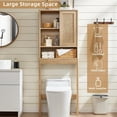 thumbnail image 4 of Leyaoyao Classic Rust Resistant 3-Shelf 3-Compartment Engineered Wood Toothbrush Bathtub Caddies with Shelves and Screw, Off-White, 4 of 8