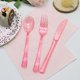 thumbnail image 5 of Juego de cubiertos joy akkess de plástico rosa, 150 piezas, 50 tenedores, 50 cuchillos, 50 cucharas, 5 of 7
