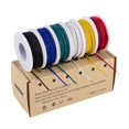 thumbnail image 1 of Cable de conexión TUOFENG 22 AWG de núcleo sólido de 30 pies/9 m, 6 colores, PVC, 1 of 7
