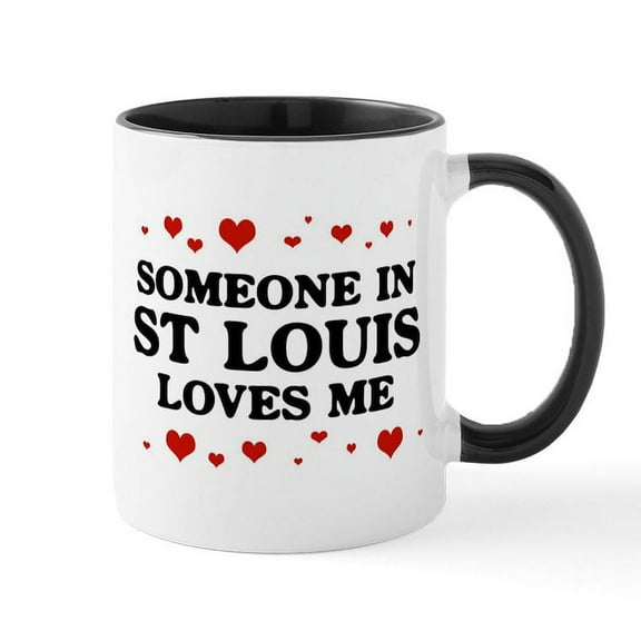 CafePress - Loves Me In St Louis Mug - 11 oz Ceramic Mug - Novelty Coffee Tea Cup
