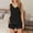 Black, variant on Dolkfu V Neck Pjs Sets for Woman Tank Tops Short Short Sleeve Pjs Sets Comfy Ruffled 2 Pc Womens Lounge Set L