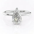 thumbnail image 3 of SOLITAIRE JEWELS 0.70CT Pear Cut Moissanite Diamond Hidden Halo Solitaire Prong Engagement Ring for Women Solid 14k White Gold, 14k White Gold Solitaire Ring, 3 of 4