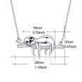 thumbnail image 3 of Coachuhhar Sloth Necklace for Women 925 Sterling Silver Slider Sloths Necklace Cute Animal Pendant Necklace Sloth Jewelry Gifts for Sloth Lover, 3 of 9