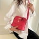 thumbnail image 3 of Sonducket Bolso de hombro de cuero para mujer, bolsos organizadores de pintalabios con correa ajustable, bolsos de compras para interiores y exteriores, Bolsas de mensajero y de hombro Rosa roja, 3 of 7