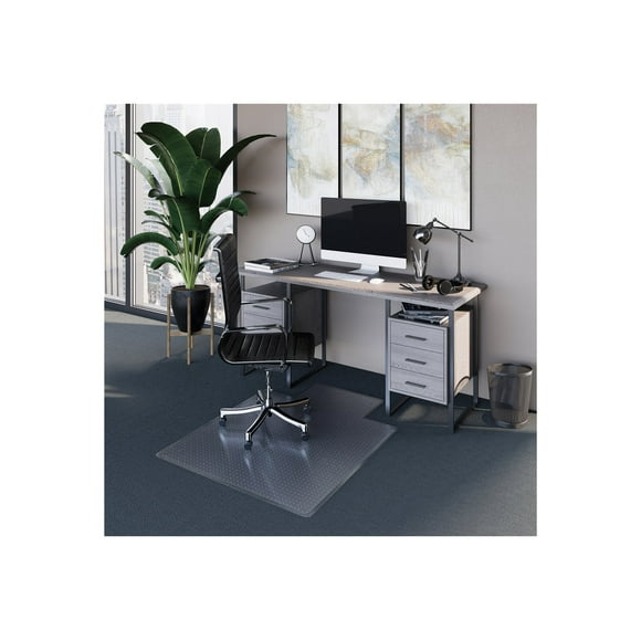 E.S.Robbins EverLife - Chair mat for office, home - rectangular with lip - 44.88 in x 53.15 in - clear