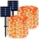 thumbnail image 3 of JMEXSUSS Paquete de 2 luces solares naranjas para exteriores, 66 pies, 200 luces LED solares de Halloween con 8 modos, cadena de luces solares naranjas para fiesta de Halloween, decoración de otoño al, 3 of 4