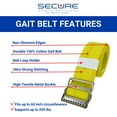 thumbnail image 2 of Secure Transfer and Walking Gait Belt for Seniors 60 Inch with Metal Buckle and Loop - Medical Gate Standing Assist Aid for Elderly Patients, Physical Therapy, Nurse, Caregiver, Therapist, 2 of 6