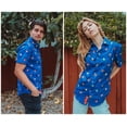 thumbnail image 3 of Oppo Merchandise Group Super Mario Bros. Icons Navy Button-Up Short Sleeve Adult Shirt | Small Unisex, 3 of 7