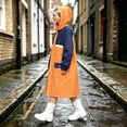 thumbnail image 3 of Fancifize Rain Jacket for Teen Girls Full Zip Long Raincoat Waterproof Hiking Outdoor Outerwear with Pockets, 3 of 5