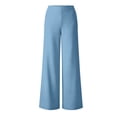 thumbnail image 4 of Women's Straight Leg Yoga Pants, High Waisted Stretchy Versatile Summer Business Casual Trousers with Pockets, 4 of 6