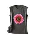 thumbnail image 4 of Tank Tops For Women 2024 Sleeveless Round Neck Lightweight Loose Fit Summer Blouses Graphic Printed Fashion Textured T Shirts, 4 of 6