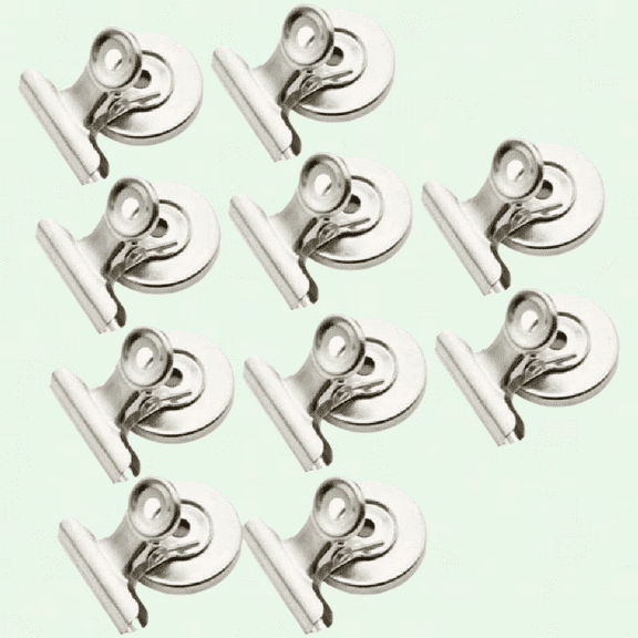 Magnetic Clips Set of 10, Heavy Duty Refrigerator Magnets with Clips for Office School Classroom Whiteboard