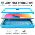 thumbnail image 3 of AVAWO Kids Case for iPad 9th/8th/7th Generation, iPad 10.2 case 2021/2020/2019 with Built-in Screen Protector, Shockproof Lightweight Handle Stand Kids Case for iPad 10.2 9th Generation - Blue, 3 of 9