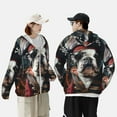 thumbnail image 4 of Gaeub Pirate Bulldog On Deck Men's and Women's UPF 50+ Long-Sleeved Sun Protection Clothing, Fishing Shirt Long Sleeve Zip-Small, 4 of 7