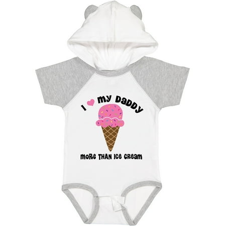 

Inktastic I Love Daddy More Than Ice Cream Gift Baby Girl Bodysuit