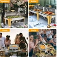 thumbnail image 2 of Ktaxon Roll Top Chafing Dish for Buffet, 9 Quart Stainless Steel Buffet Set, Chafers and Warmers Sets for Party, Catering, Wedding, Banquet, Graduation, 2 of 8