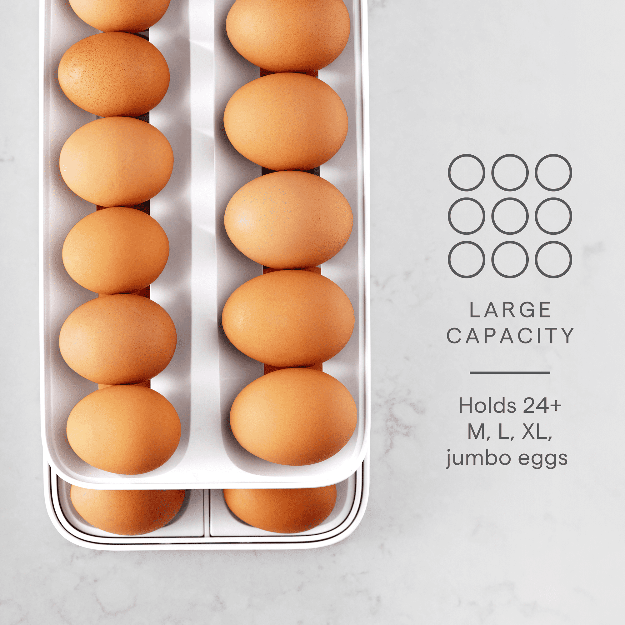 YouCopia RollDown Egg Dispenser, Double Track