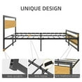 thumbnail image 6 of CREATIVE HOBBIES Metal and Wood Bed Frame with Headboard and Footboard Full Size Platform Bed Strong Metal Slat Support No Box Spring Needed Easy to Assemble, 6 of 9