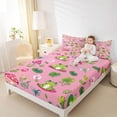 thumbnail image 4 of Castle Fairy Child Teens Cartoon Frog Butterfly Bed Sheets,Cute Mushroom King Sheets, 4 of 7