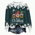 thumbnail image 5 of Towmus Fall Sweatshirts for Women Print Long Sleeve Christmas Graphic Sweatshirt Holiday Tops, 5 of 7
