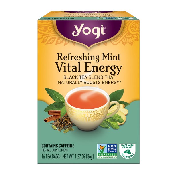 Yogi Tea, Refreshing Mint Vital Energy Tea, Tea Bags, 16 Ct, 1.27 OZ