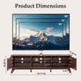 thumbnail image 3 of KeyWhat 70" TV Stand with 2 Soft Close Door, Modern Entertainment Center Console Table, Media Furniture for Living Room, Dark Walnut, 3 of 7