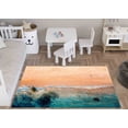 thumbnail image 3 of Beach View Rug, Sea Landscape Rugs, Small Rugs, Bridesmaid Gift Rug, Landscape Rug, Kitchen Rugs, Coastal Rug, Living Room Rug, Large Rug, 3.3'x9.2' - 100x280 cm, 3 of 8