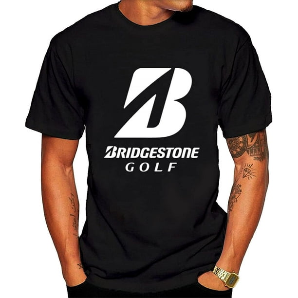 LLEMANU Men's Bridge-Stone Golf Logo Shirts Black Short Sleeves ...