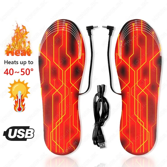 USB Heated Shoe Insole Electric Foot Warming Pad Feet Warmer Sock Pad Mat Winter Indoor Sedentary Office Heating Insole
