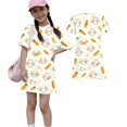 thumbnail image 2 of Grblisyd Girls Dress Summer Cute Animal Print A Line Short Sleeve Crew Neck T-Shirt Dress for Kids Casual 3-12 Y, 2 of 6