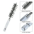 thumbnail image 4 of Uxcell 304 Stainless Steel Bore Brush Cleaning Twisted Wire Brush with Handle 1/4" Hex Shank for Tubes Ports Bearings Silver 15mm 1pcs, 4 of 6