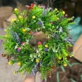 thumbnail image 4 of Spring Wreaths for Front Door 35CM Wreath For Spring And Summer Home Decorations Colorful Artificial Flower Wreath, Weather Proof Green Year-Round Wreath,Home,Rural Outdoor Interior Decoration, 4 of 6