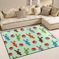 thumbnail image 2 of SKYSONIC Colorful Rabbits with Balls Lightweight Carpet Mats Area Soft Rugs Floor Mat Rug Home Decoration for Kids Room Living Room 63 x 48 inches, 2 of 6