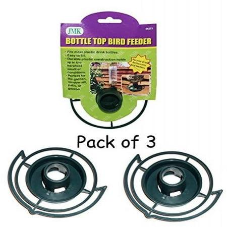 - Easy to Make your Own - recycle empty SODA pop Bottle Top BIRD FEEDER (Green - Pack of 3)